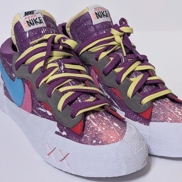1 of 1 Custom Painted Nike Blazer Low Kaws x Sacai x Ryan Pera - Picture 4 of 6